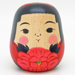 姫だるま　赤　牡丹　津軽系　笹森淳一